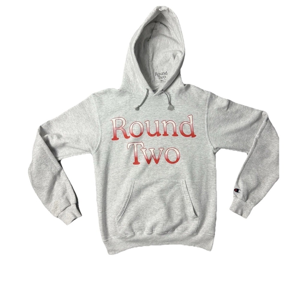ROUND TWO Logo Hoodie Sweatshirt Size Small Sean Wotherspoon Gradient Spell Out